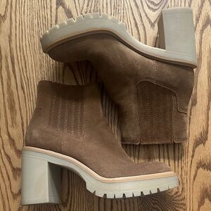 Dolce Vita Tan Suede Heeled Boots